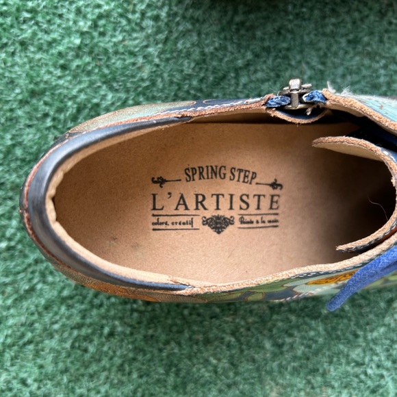 Spring Step L’Artiste Rockinlorna Western Shoe Boot Leather Blue Multi 37 - Picture 11 of 15